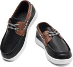 DADAWEN Boy's Casual Slip-ons Moc-Toe Loafers Moccasins Lace Up Boat Shoes - Image 6