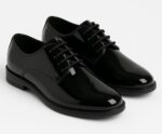 SIRRI Boys Derby Patent Formal Dress Shoes Lace Up Wedding Prom Footwear - Image 3
