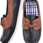 MIXIN Boys Loafer Shoes Slip On Flat Dress Shoes PU Leather Casual Moccasin Shoes for Toddler/Lillte/Big Kids