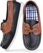 MIXIN Boys Loafer Shoes Slip On Flat Dress Shoes PU Leather Casual Moccasin Shoes for Toddler/Lillte/Big Kids