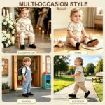 Infant Baby Boys Girls Slip-On Loafers, Soft Rubber Sole PU Leather Toddler Moccasins First Walking Crib Boat Dress Shoes - Image 2