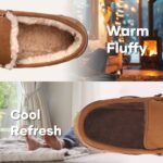 Zigzagger Men's Slippers Moccasin Memory Foam House Shoes Cozy Anti-Skid Slip On House Slippers for Men - Image 3