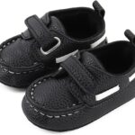 MASOCIO Baby Boys Moccasin Shoes Infant First Walking Soft Sole Casual Flats Shoes
