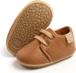 LACOFIA Baby Boys Sneakers Lace-up Oxford Shoes Infant Anti-Slip First Walking Shoes - Image 2
