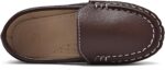 Kids Faux Leather Loafers Boys Girls Slip On Moccasins Boat Shoes - Image 4