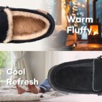 Zigzagger Men's Slippers Moccasin Memory Foam House Shoes Cozy Anti-Skid Slip On House Slippers for Men - Image 4