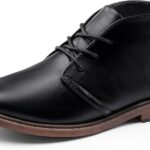 Harvest Land Boys Dress Shoes Lace-up School Shoes Kids Classic Oxford Boots Boys Loafer Flats Hook and Loop Light Comfortable for Toddler Big Kids