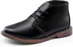 Harvest Land Boys Dress Shoes Lace-up School Shoes Kids Classic Oxford Boots Boys Loafer Flats Hook and Loop Light Comfortable for Toddler Big Kids