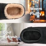 Zigzagger Men's Moccasin Slippers Indoor/Outdoor Fluffy House Shoes Memory Foam Slip On for Men - Image 4