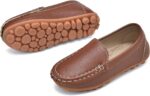 Kids Faux Leather Loafers Boys Girls Slip On Moccasins Boat Shoes - Image 6