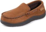 Zigzagger Men's Slippers Moccasin Memory Foam House Shoes Cozy Anti-Skid Slip On House Slippers for Men
