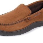 Zigzagger Men's Slippers Moccasin Memory Foam House Shoes Cozy Anti-Skid Slip On House Slippers for Men